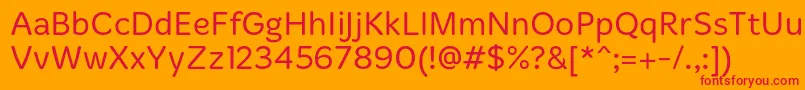 MergeLight Font – Red Fonts on Orange Background