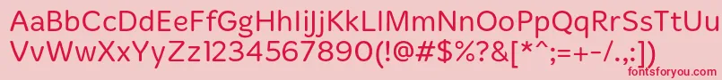 MergeLight Font – Red Fonts on Pink Background