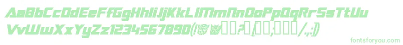 TransroboticsBoldItalic Font – Green Fonts