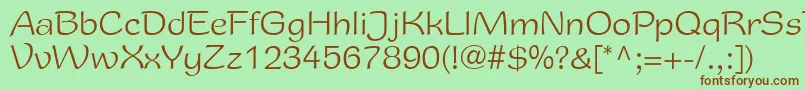 RoundyRoman Font – Brown Fonts on Green Background