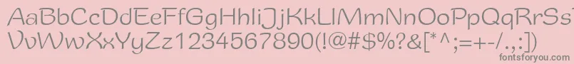 RoundyRoman Font – Gray Fonts on Pink Background