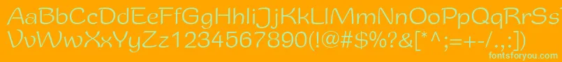 RoundyRoman Font – Green Fonts on Orange Background