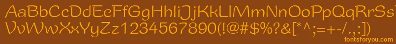 RoundyRoman Font – Orange Fonts on Brown Background