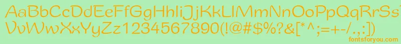 RoundyRoman Font – Orange Fonts on Green Background