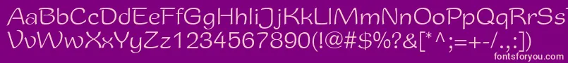 RoundyRoman Font – Pink Fonts on Purple Background