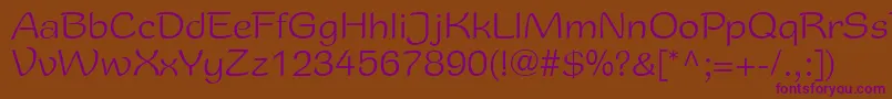 RoundyRoman Font – Purple Fonts on Brown Background