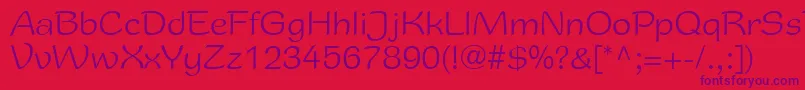 RoundyRoman Font – Purple Fonts on Red Background