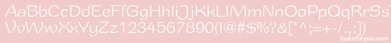 RoundyRoman Font – White Fonts on Pink Background