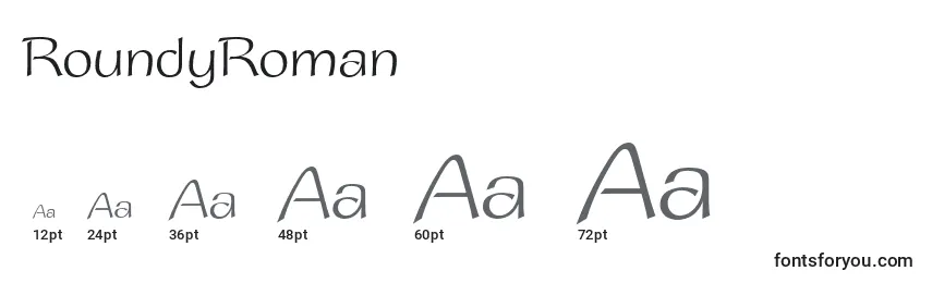 RoundyRoman Font Sizes