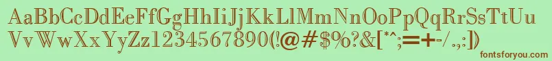 CaslonopenfaceRegular Font – Brown Fonts on Green Background
