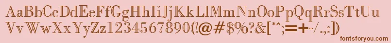 CaslonopenfaceRegular Font – Brown Fonts on Pink Background