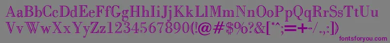 CaslonopenfaceRegular Font – Purple Fonts on Gray Background