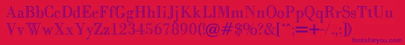 CaslonopenfaceRegular Font – Purple Fonts on Red Background