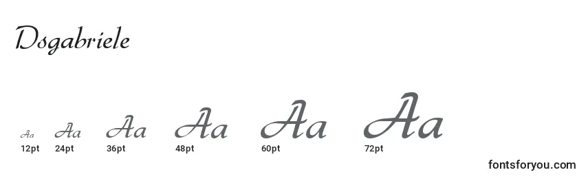 Dsgabriele Font Sizes
