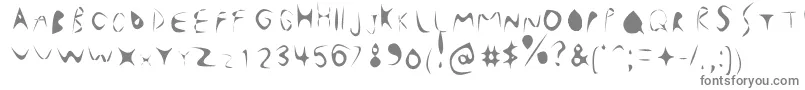 WhatTheHeckIsWrong-fontti – harmaat kirjasimet valkoisella taustalla
