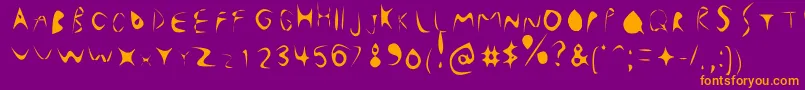 WhatTheHeckIsWrong Font – Orange Fonts on Purple Background