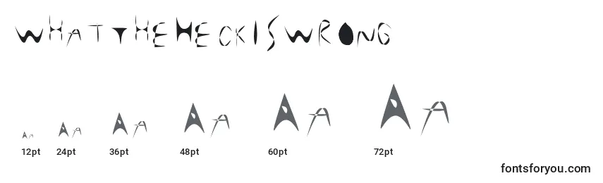 WhatTheHeckIsWrong Font Sizes