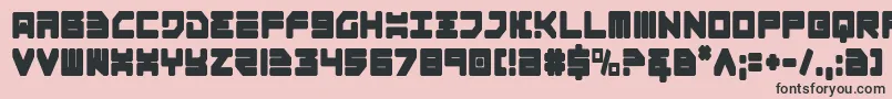 Omega3Condensed Font – Black Fonts on Pink Background