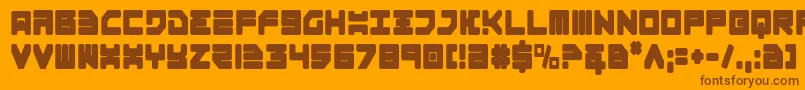 Omega3Condensed Font – Brown Fonts on Orange Background