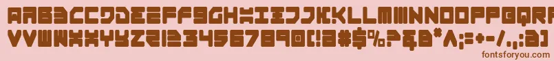Omega3Condensed Font – Brown Fonts on Pink Background