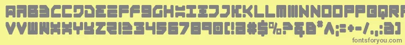 Omega3Condensed-Schriftart – Graue Schriften auf gelbem Hintergrund