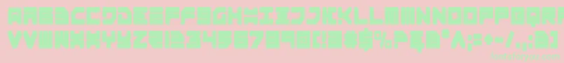 Omega3Condensed Font – Green Fonts on Pink Background