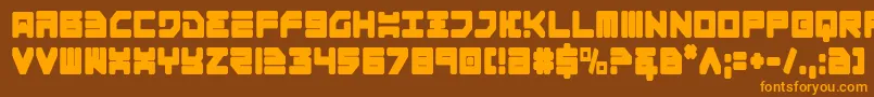 Omega3Condensed Font – Orange Fonts on Brown Background