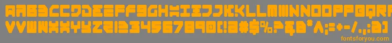 Omega3Condensed Font – Orange Fonts on Gray Background