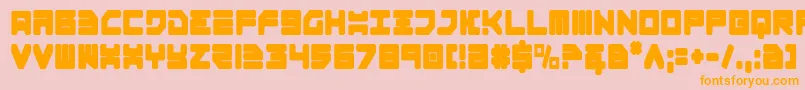 Omega3Condensed Font – Orange Fonts on Pink Background