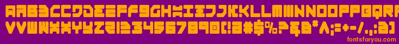 Omega3Condensed Font – Orange Fonts on Purple Background