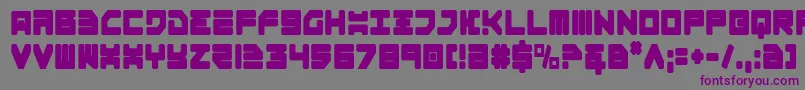 フォントOmega3Condensed – 紫色のフォント、灰色の背景