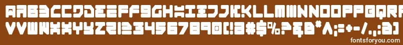 フォントOmega3Condensed – 茶色の背景に白い文字