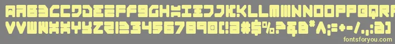 Omega3Condensed Font – Yellow Fonts on Gray Background
