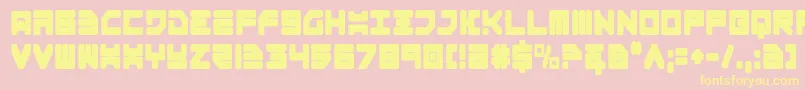 Omega3Condensed Font – Yellow Fonts on Pink Background