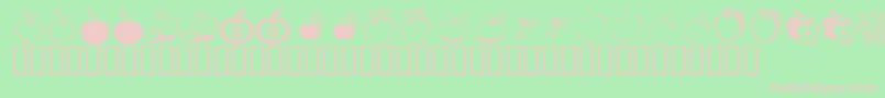 KrAppleADay Font – Pink Fonts on Green Background