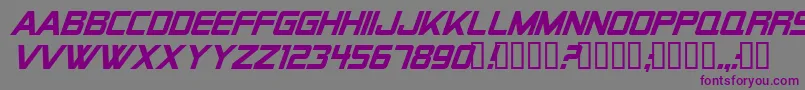 AlienEncountersSolidItalic Font – Purple Fonts on Gray Background