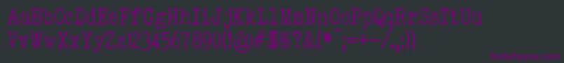 ElegantTypewriter Font – Purple Fonts on Black Background