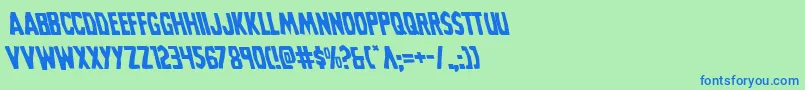 Grimghostleft Font – Blue Fonts on Green Background