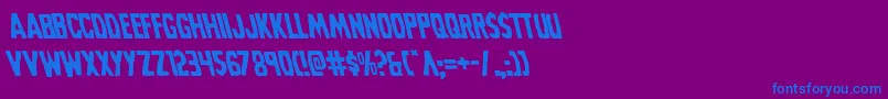 Grimghostleft Font – Blue Fonts on Purple Background