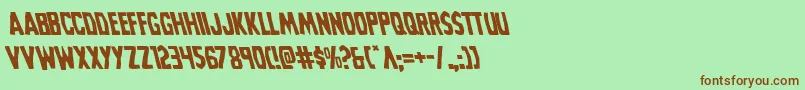 Grimghostleft Font – Brown Fonts on Green Background