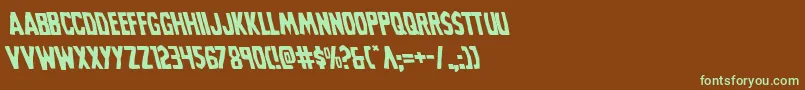 Grimghostleft Font – Green Fonts on Brown Background