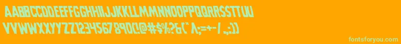 Grimghostleft Font – Green Fonts on Orange Background