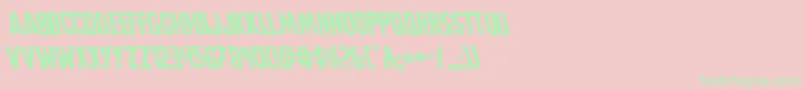 Grimghostleft Font – Green Fonts on Pink Background