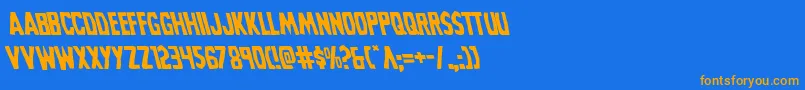 Police Grimghostleft – polices orange sur fond bleu