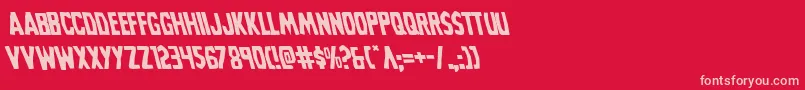 Grimghostleft Font – Pink Fonts on Red Background