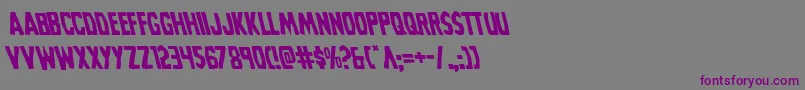Grimghostleft-Schriftart – Violette Schriften auf grauem Hintergrund