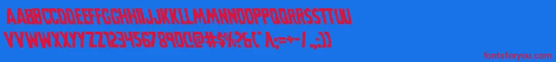 Шрифт Grimghostleft – красные шрифты на синем фоне