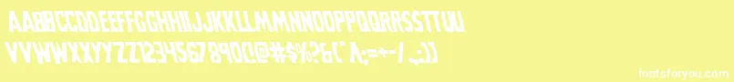 Grimghostleft Font – White Fonts on Yellow Background