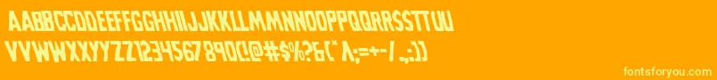 Grimghostleft Font – Yellow Fonts on Orange Background