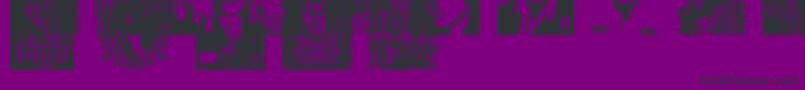 fuente ObeyrockersCaps – Fuentes Negras Sobre Fondo Morado